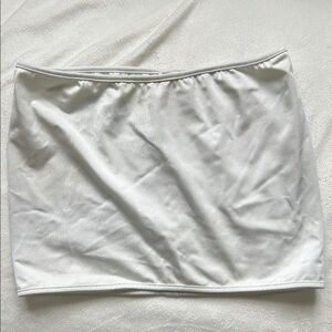 Roma White Satin Mini Skirt